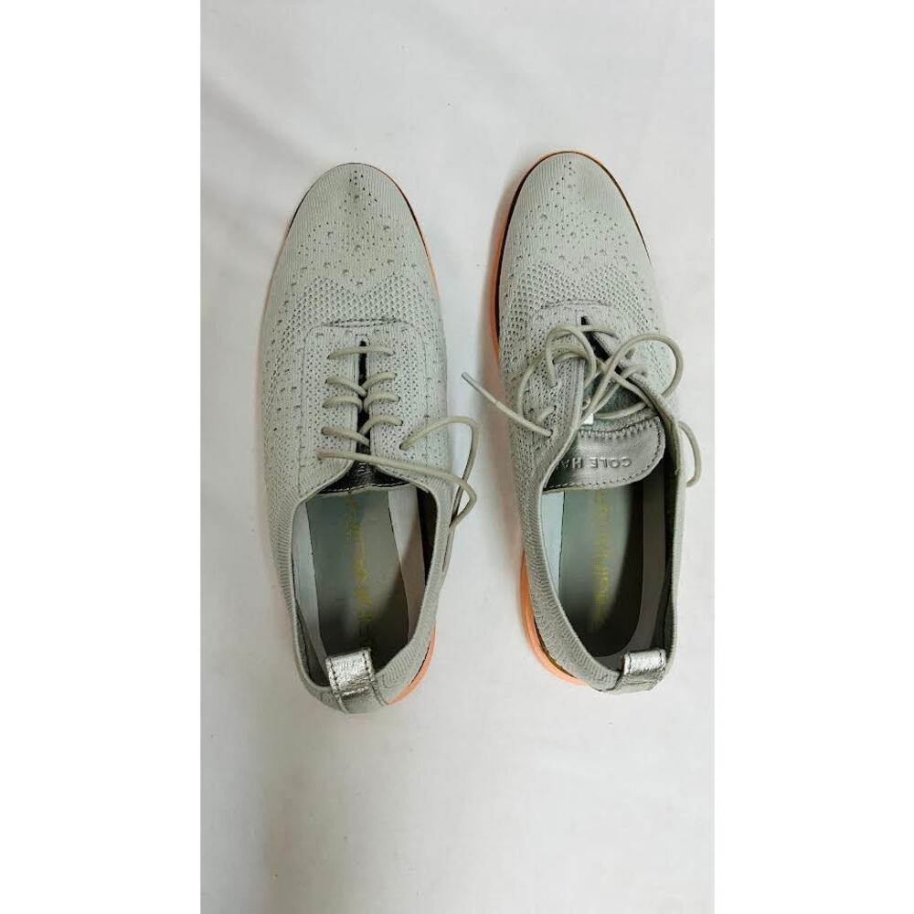 Cole Haan Grey and Pink Original Grand Stitchlight Wingtip Oxford size 9